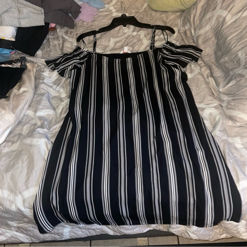 Candie's Monochrome Striped Dress